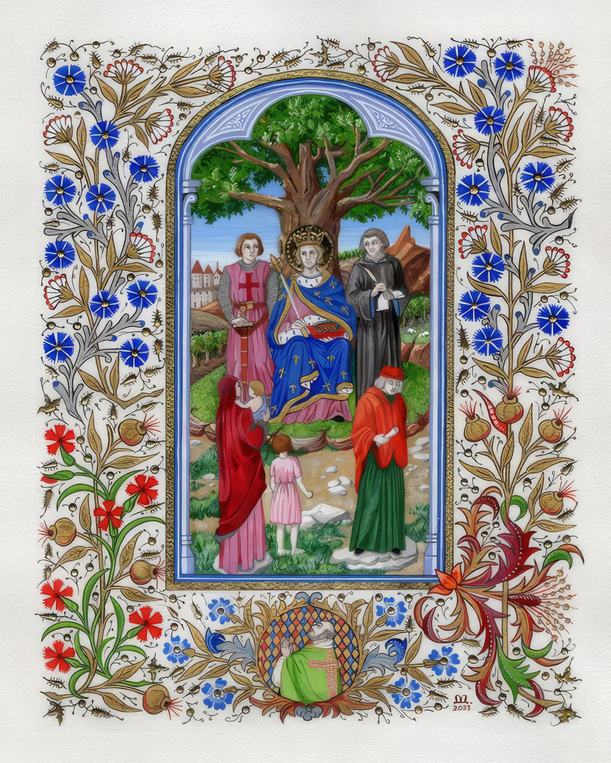 Saint-Louis protecting the widow and the orphan